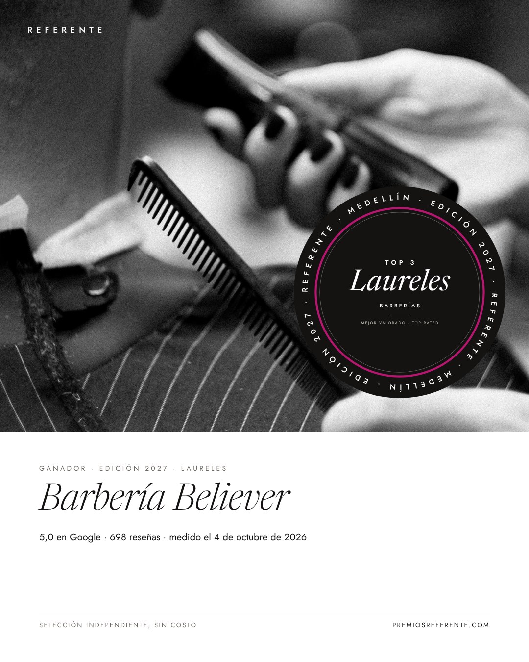 Publicación de Instagram de Barbería Believer